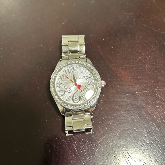 Accessories - Silver Watch with Crystal Accents